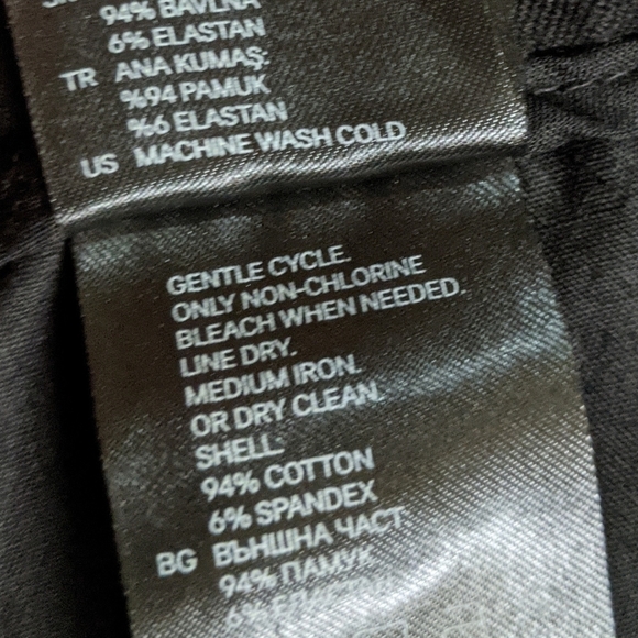 ✨4 for $20✨ H&M Spotted Skinny Stretchy Pants Black White 10 Work Office Preppy - Picture 9 of 9